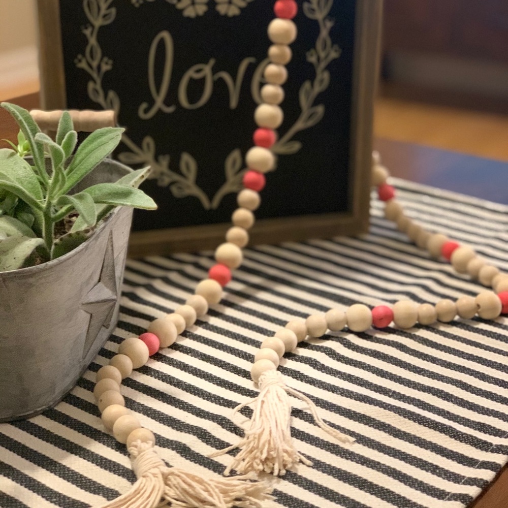Farmhouse bead garland